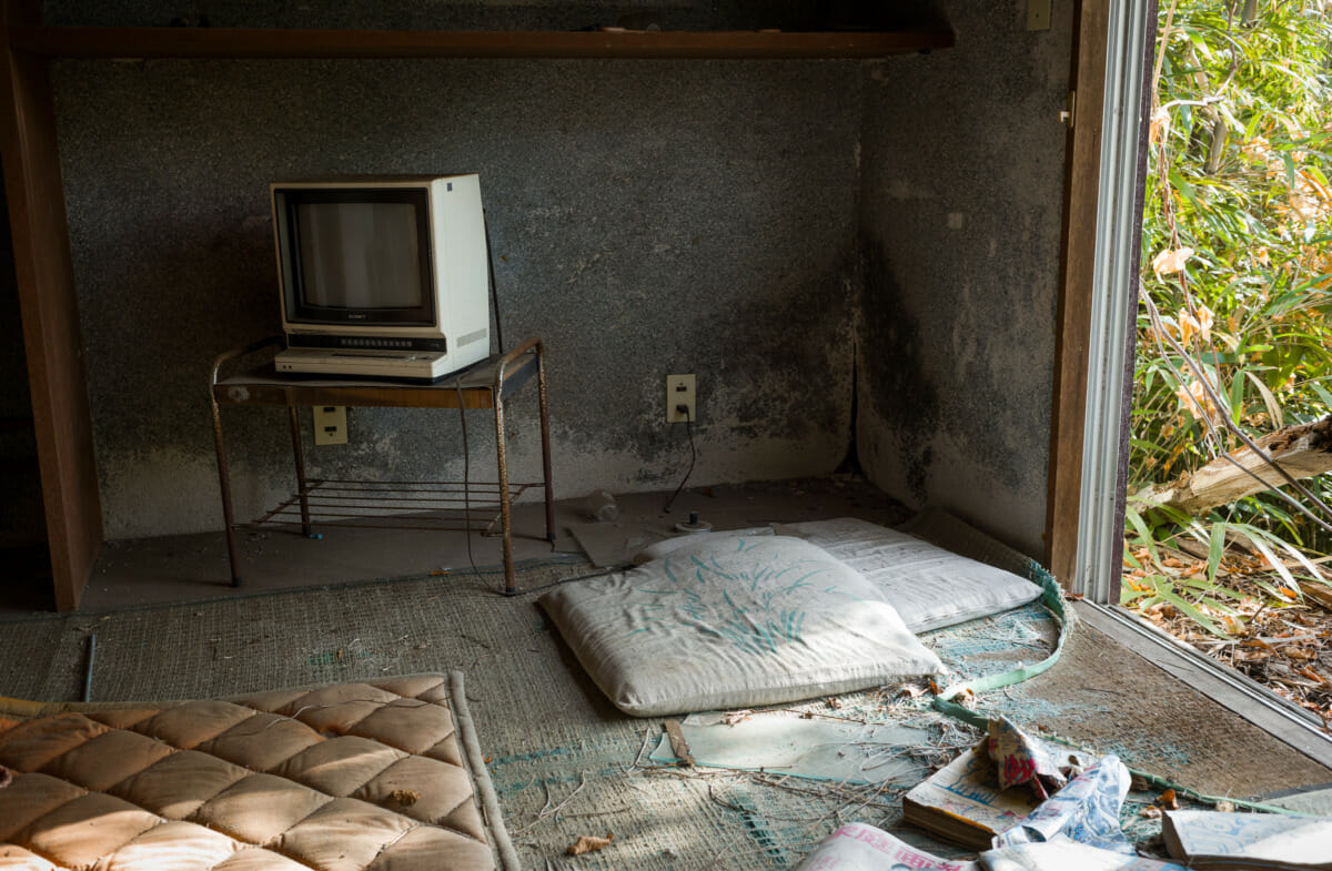 Old and long-abandoned Japanese televisions