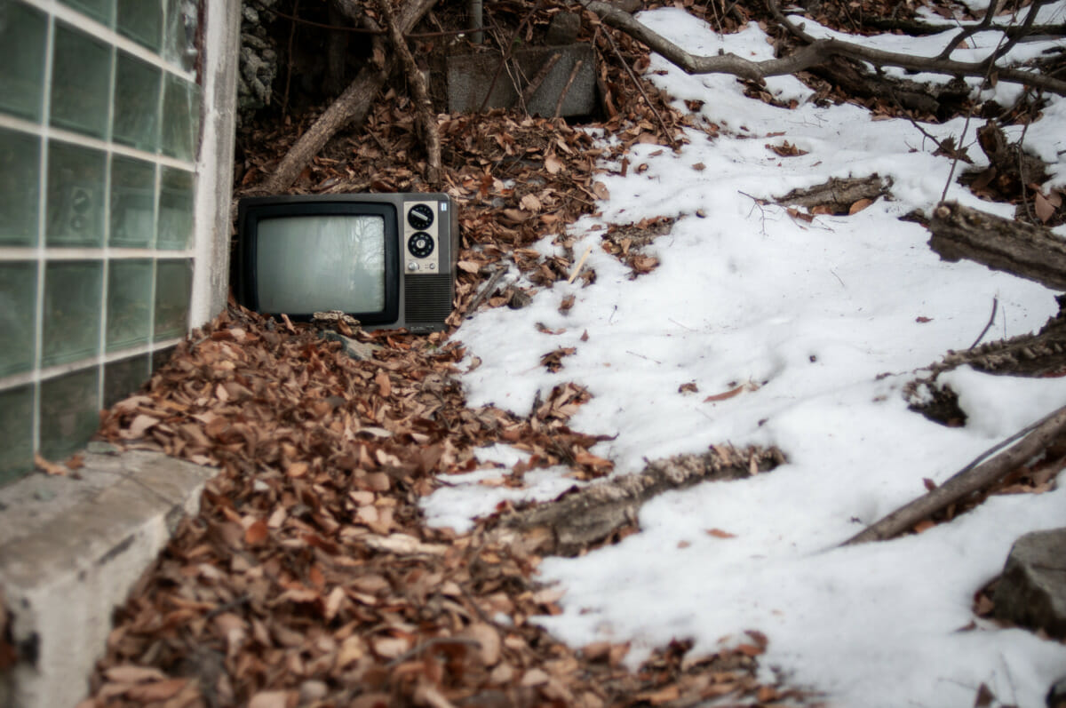 Old and long-abandoned Japanese televisions