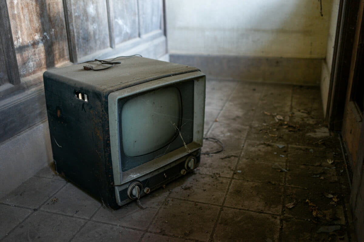 Old and long-abandoned Japanese televisions