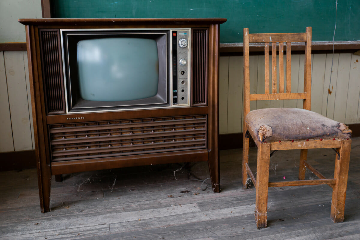 Old and long-abandoned Japanese televisions