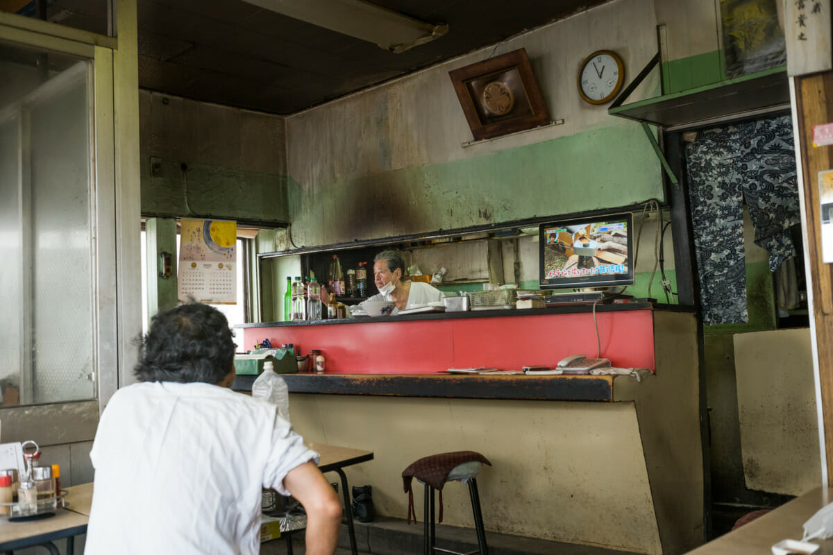 old crumbling and crooked Tokyo restaurant