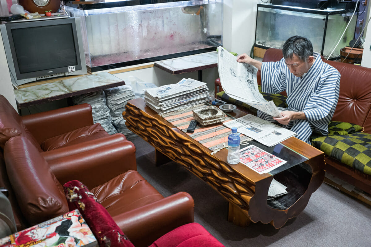 an old and dirty traditional Japanese ryokan