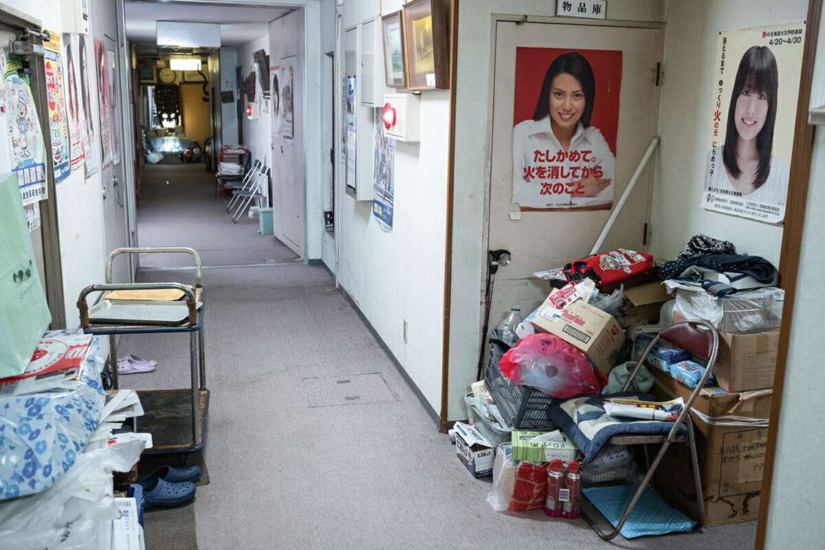 an old and dirty traditional Japanese ryokan