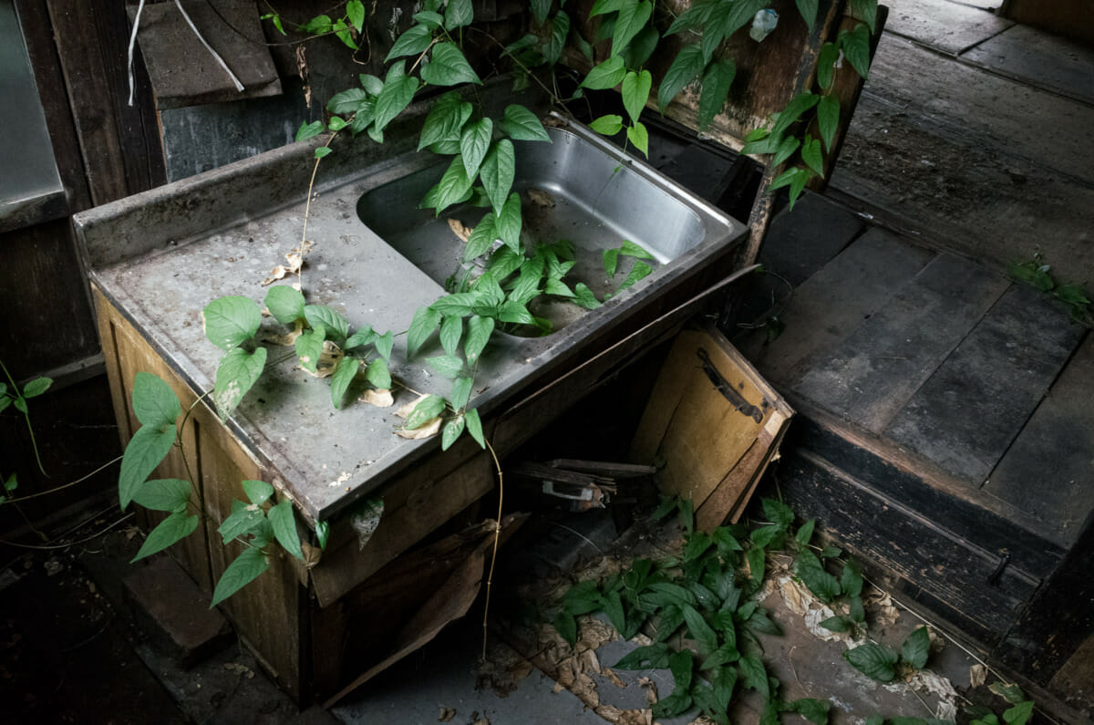 A sad and quietly decaying old Tokyo house