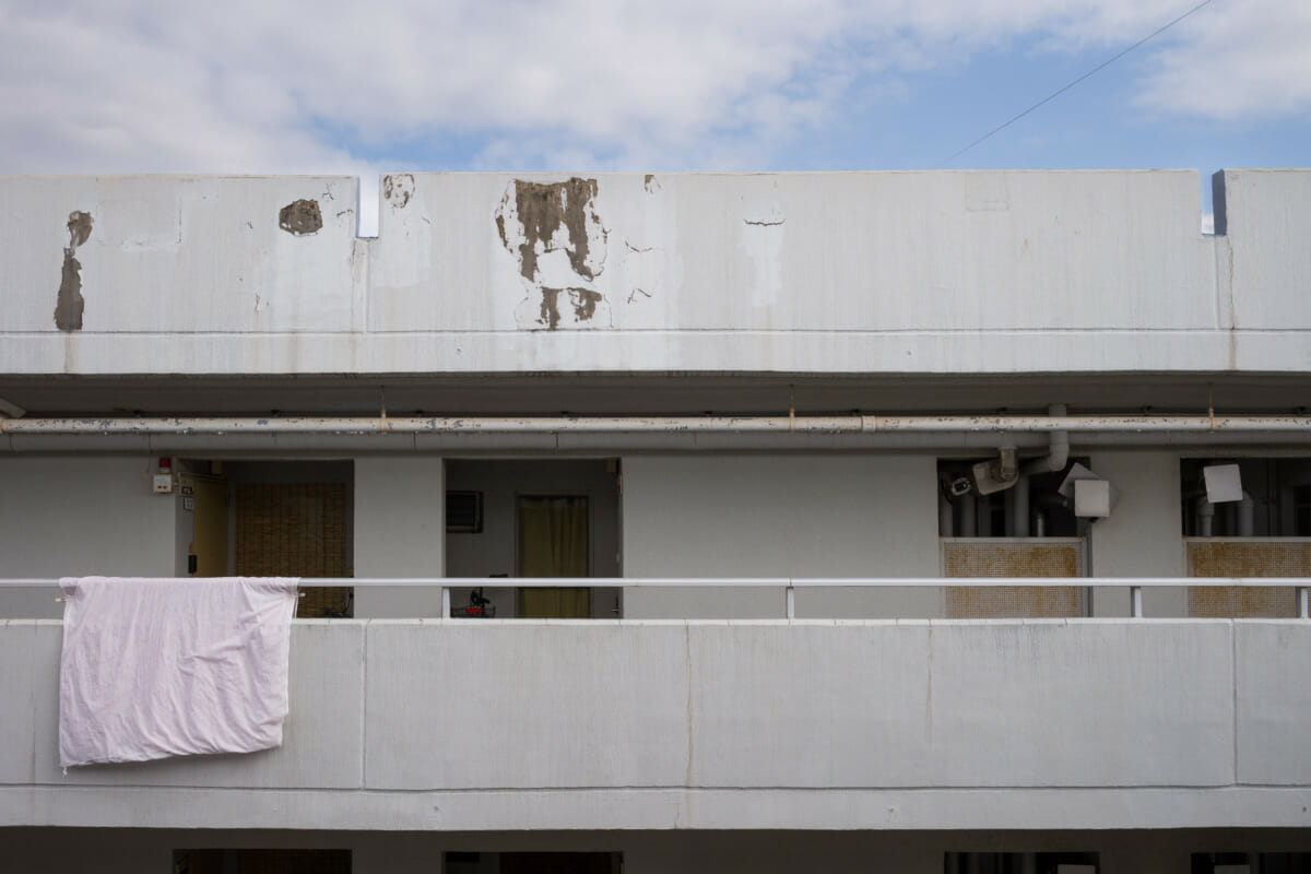 huge and dated Japanese tower blocks