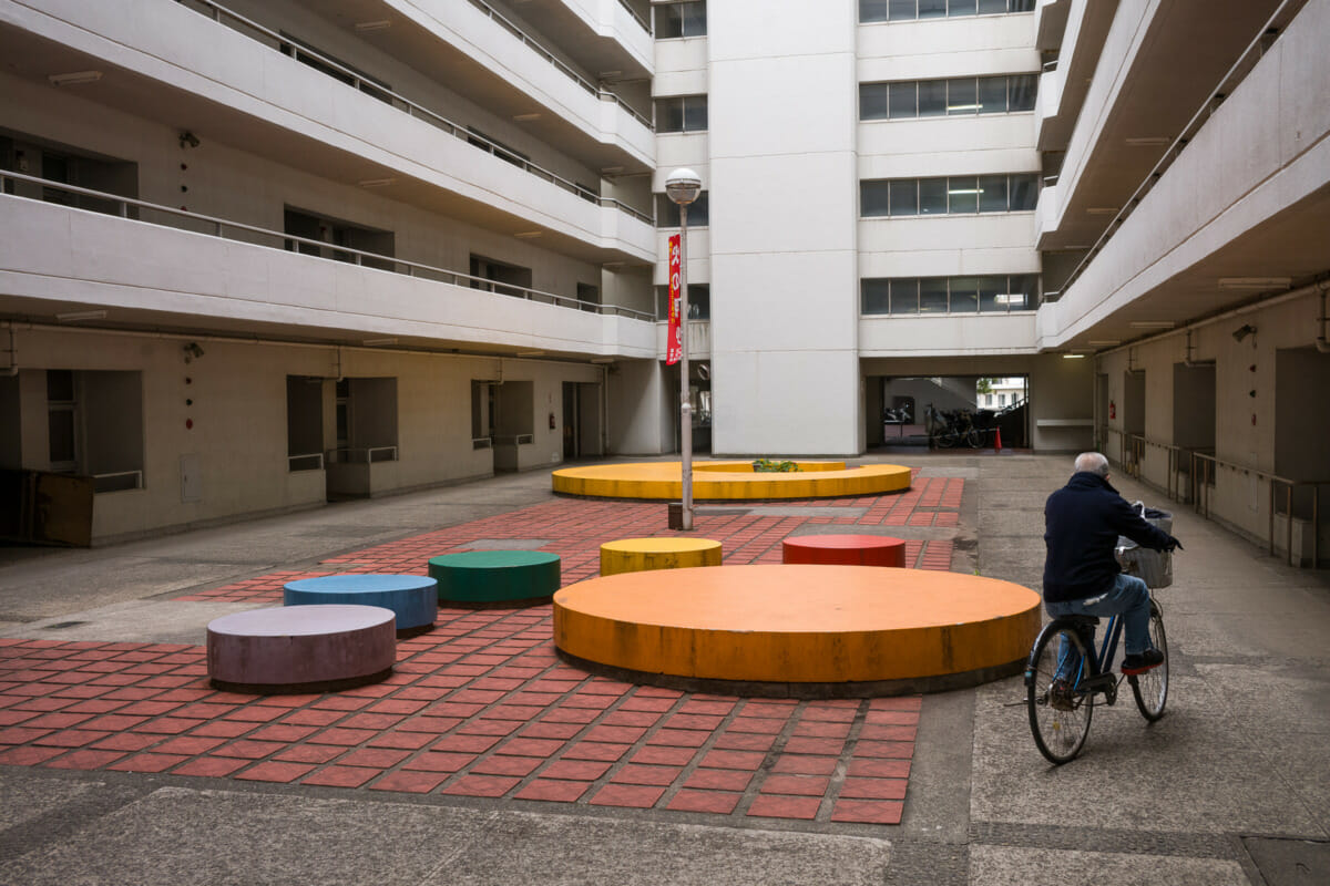 huge and dated Japanese tower blocks