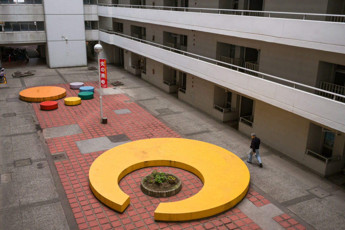 huge and dated Japanese tower blocks