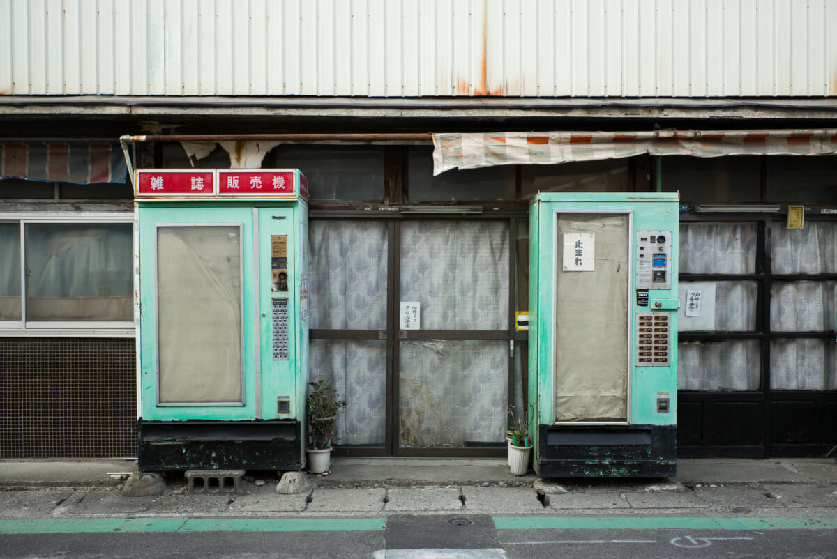 old and disused Japanese vending machines