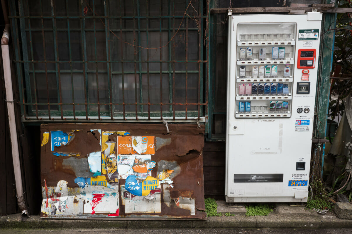 old and disused Japanese vending machines