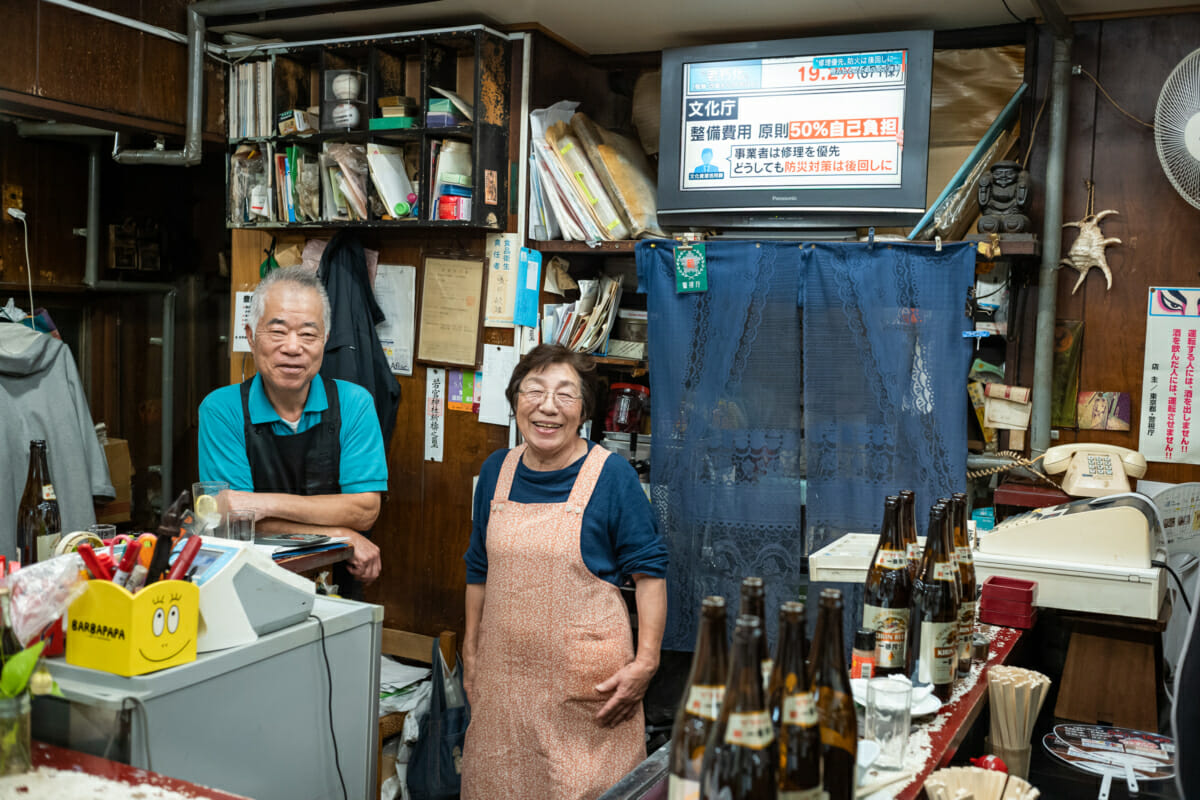 an old cluttered and interesting little Tokyo bar