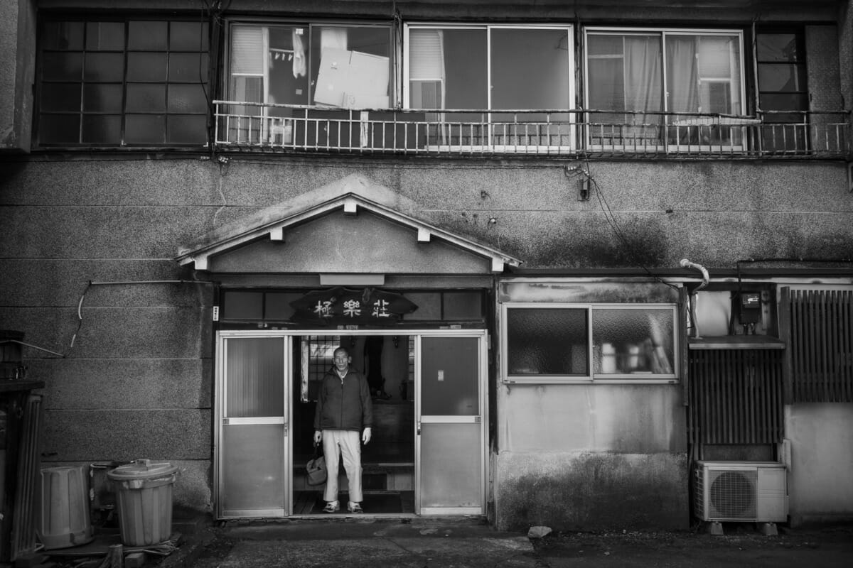 an old and faded long stay Tokyo ryokan