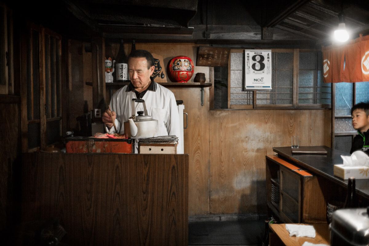 an old simple and very traditional Japanese bar