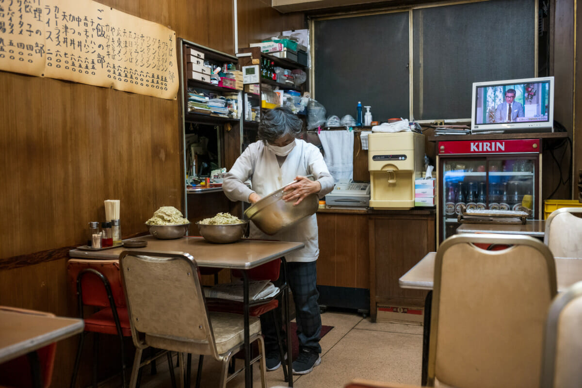 an old and dated Tokyo restaurant