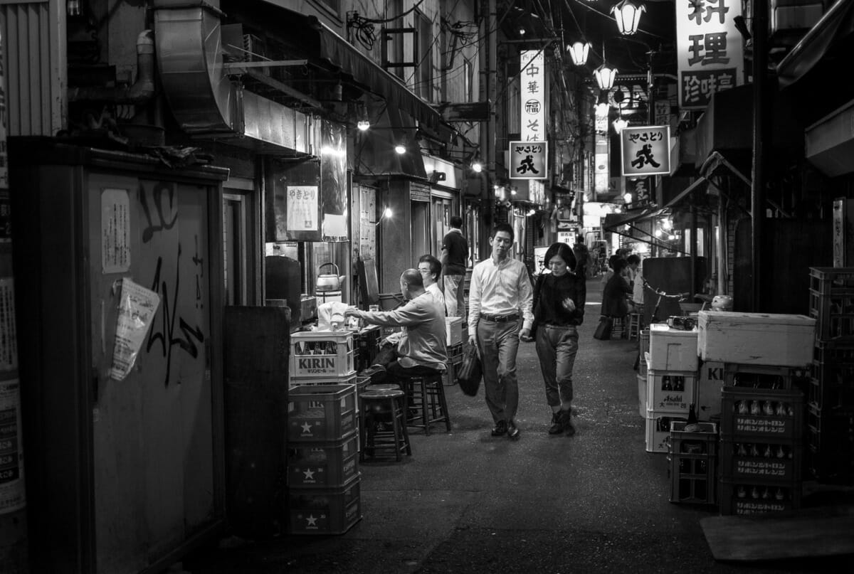 Tokyo drinking street in the summer