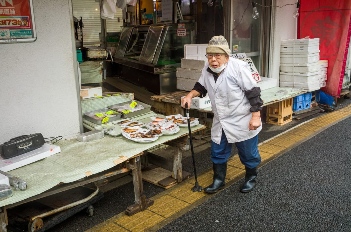 old Tokyo in the rain