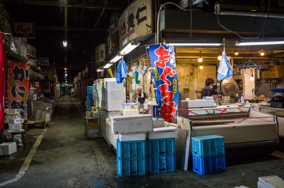 dilapidated and wonderfully dated old Tokyo market