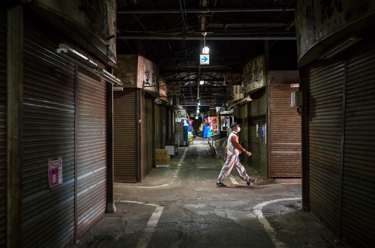 dilapidated and wonderfully dated old Tokyo market