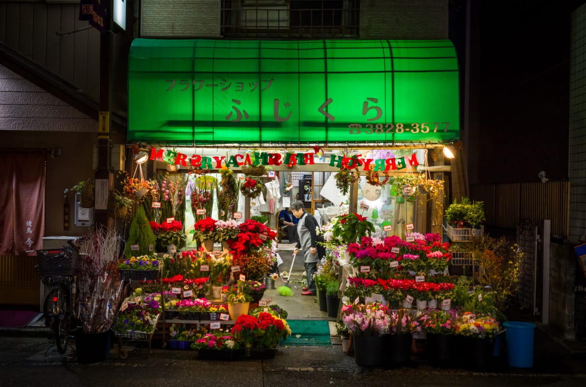 The quiet and light of an old Tokyo neighbourhood at night