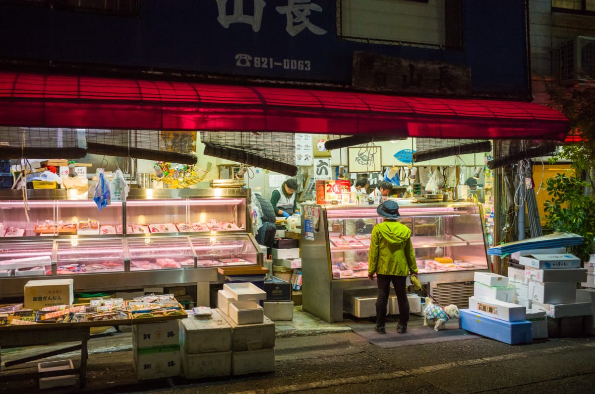 The quiet and light of an old Tokyo neighbourhood at night