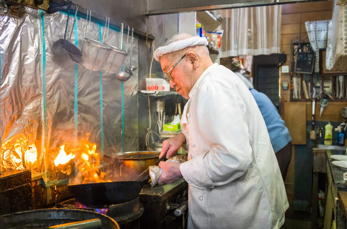 A dated old Tokyo restaurant and its owner