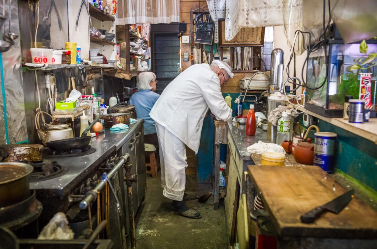 A dated old Tokyo restaurant and its owner