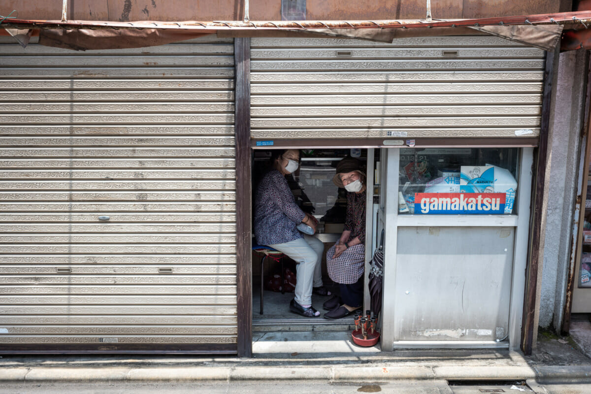 old Tokyo shutters and smiles