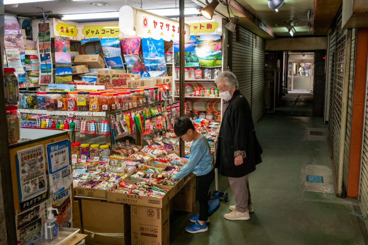 an old and retro Tokyo sweet shop