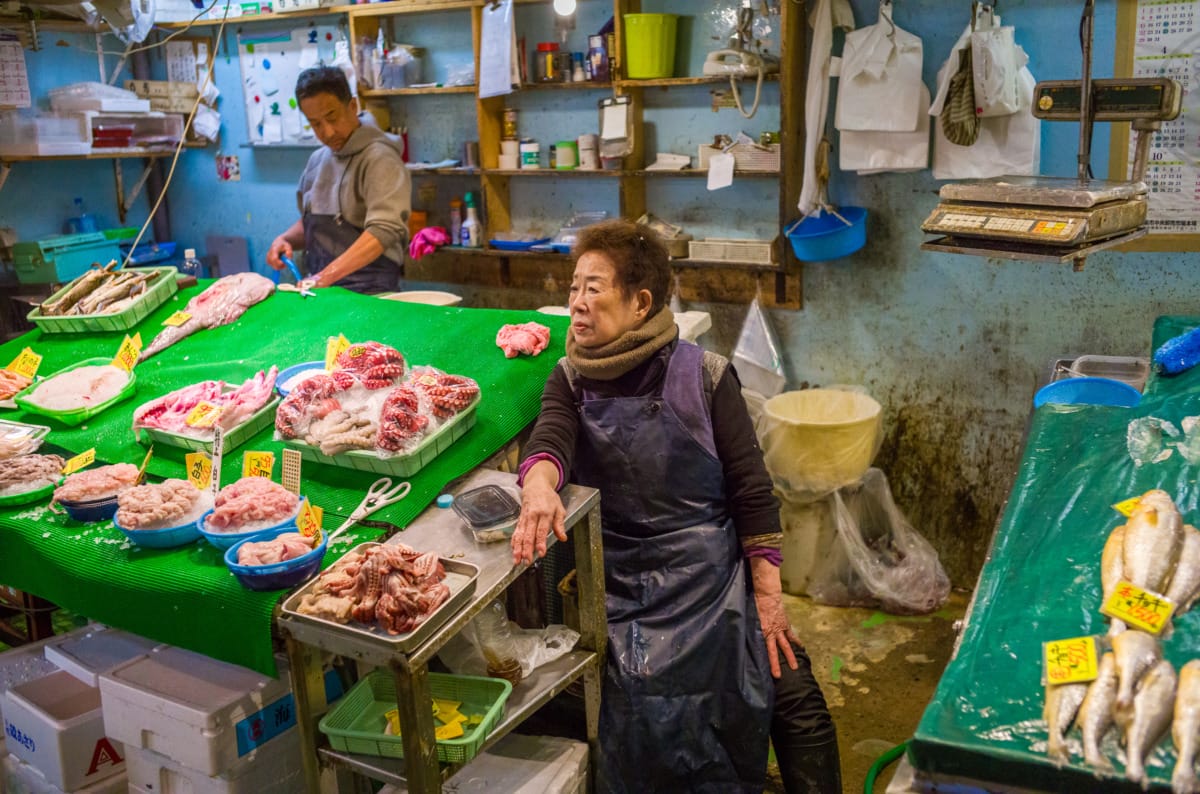 Osaka market scenes