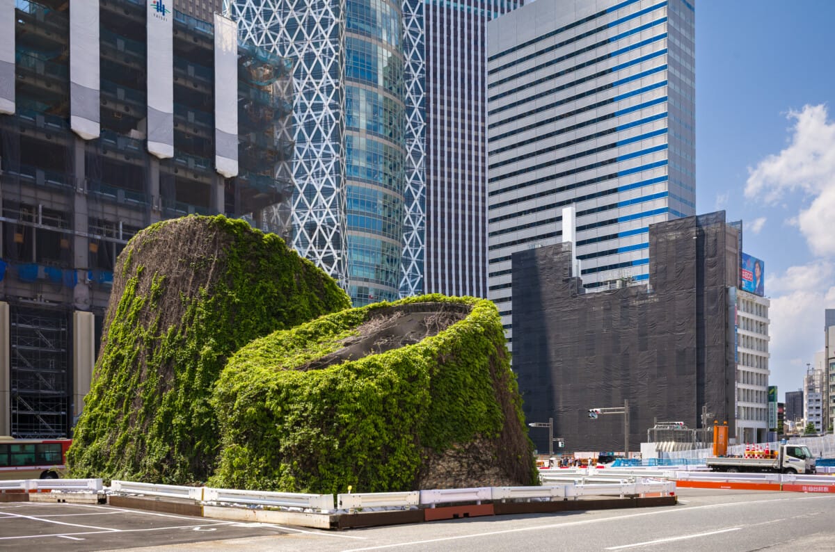 Green and overgrown urban Tokyo