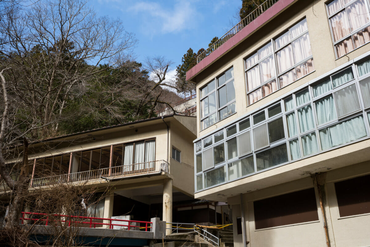 a quiet, serene and abandoned Japanese hotel