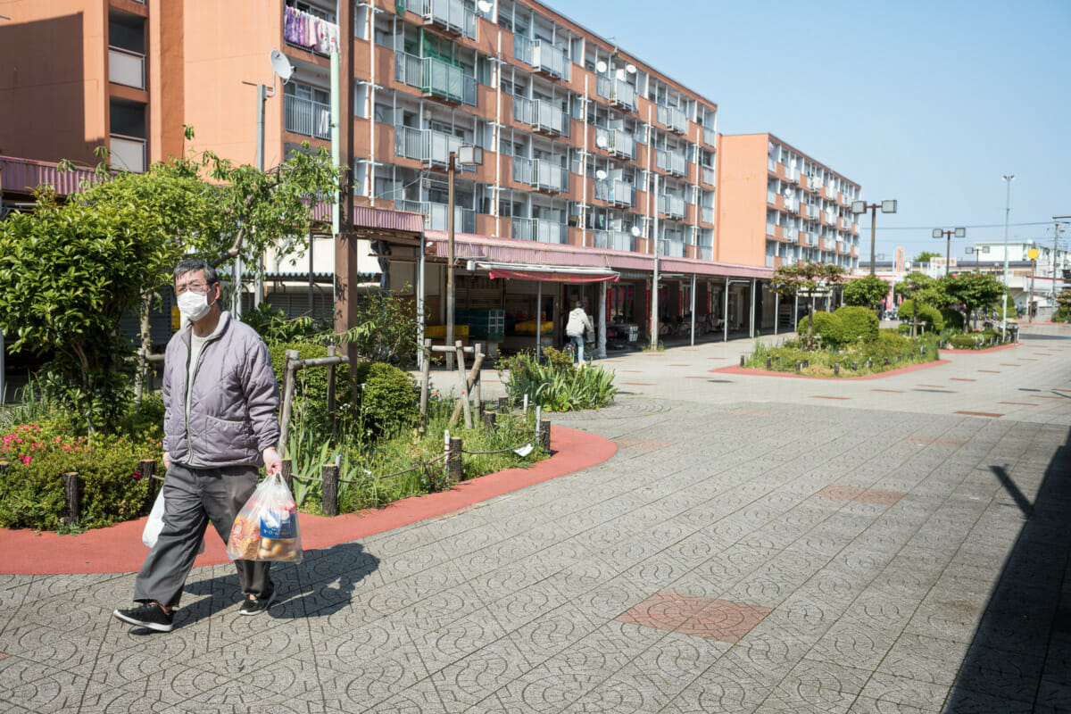 a quiet Sunday morning in suburban Tokyo