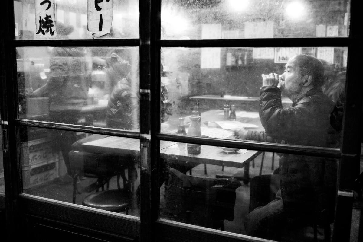 quiet sake in a Tokyo bar