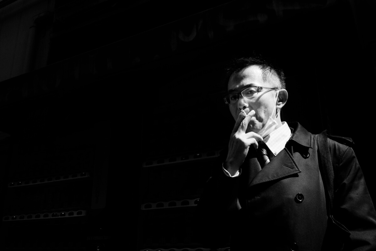 tokyo smoker in the shadows