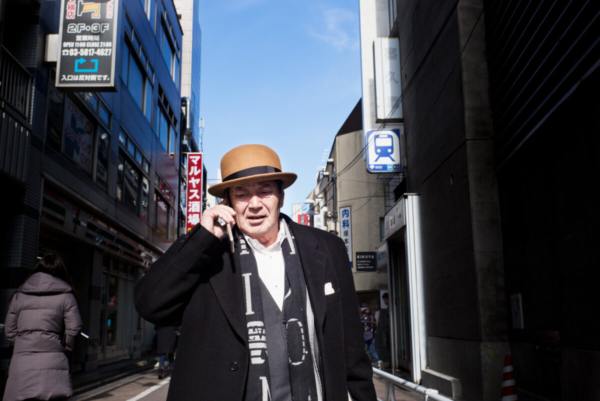 a stylish Japanese salaryman in Tokyo