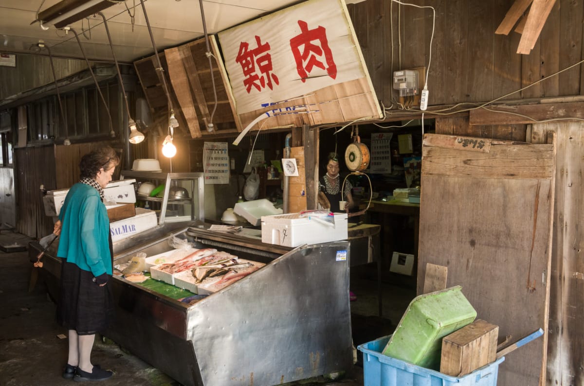 The last shop and dated signs of an old Japanese shopping arcade