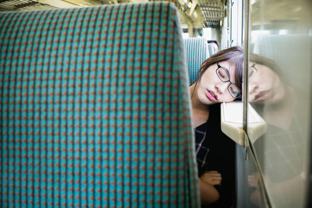 Japanese local train reflections