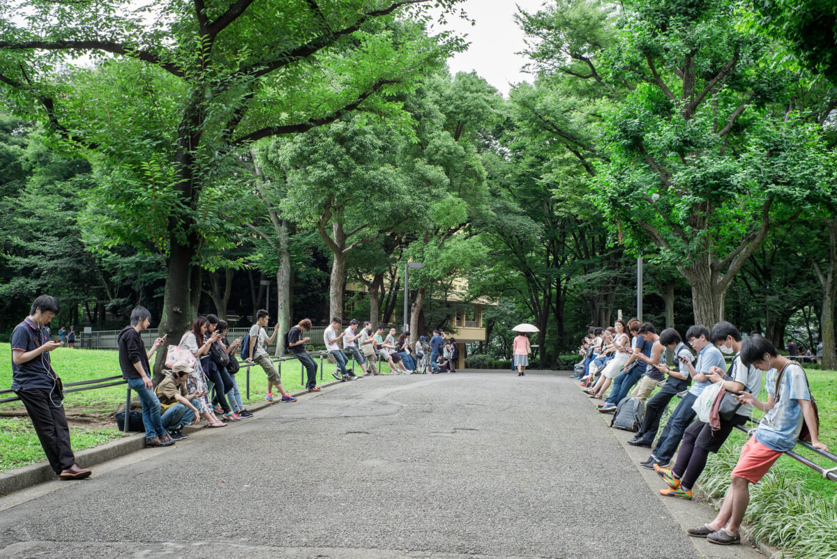 Japanese Pokemon Go players in Tokyo