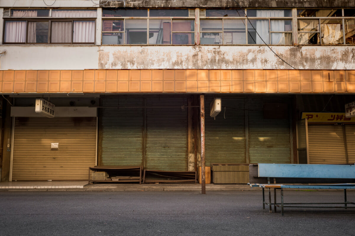 sunset on a tokyo shopping street