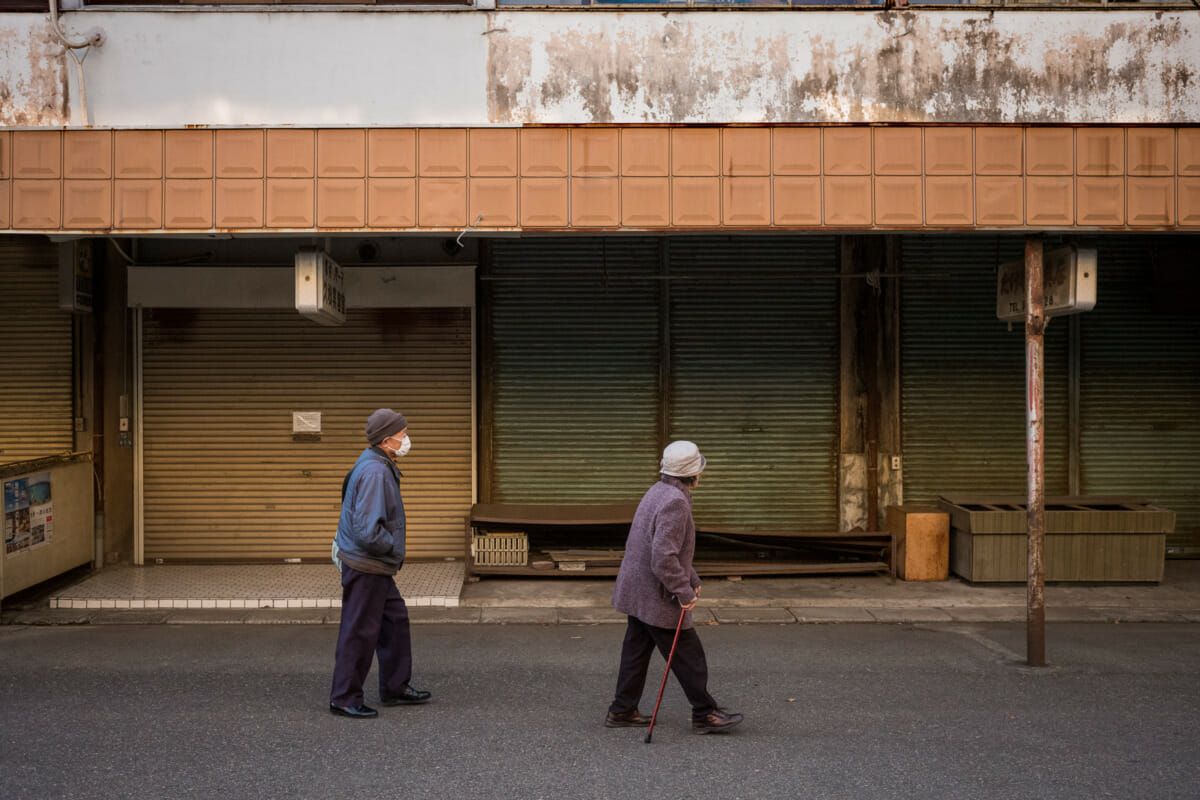 sunset on a tokyo shopping street