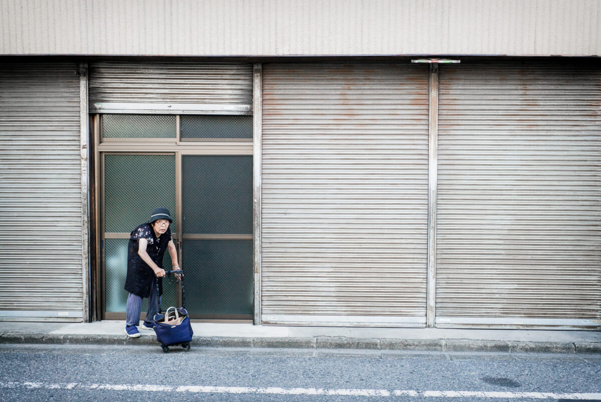 shutters and stares in old Tokyo