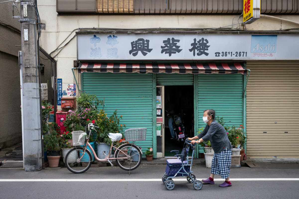 faded and dilapidated old tokyo shopfronts